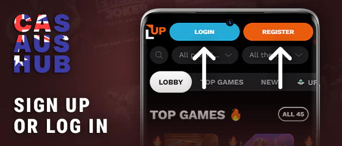 Log in to android casino account or sign up for an account