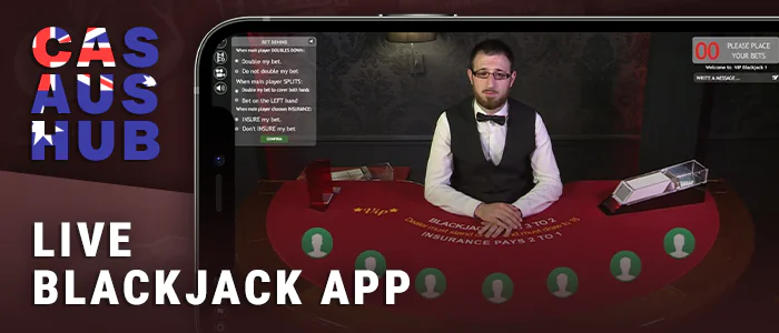 Online casino apps for playing live blackjack