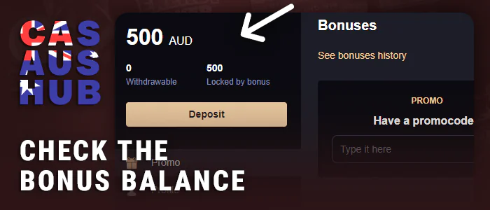 Get a bonus on casino account after entering the promo code