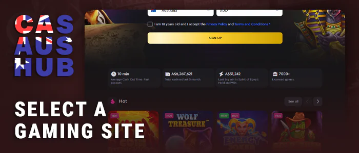 Go to the casino site with CreditCard payments
