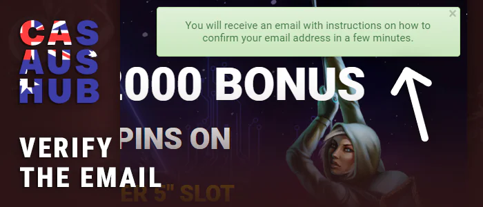 Confirm email in Ethereum casinos account