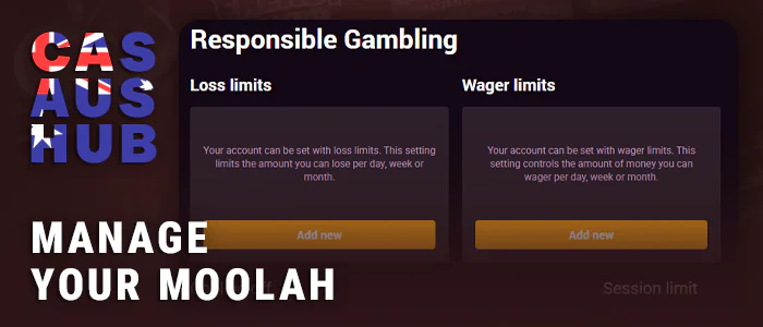 Set limits at High Roller Casino for fair play