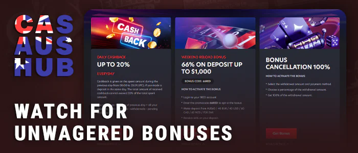 Take a look at the no wagering bonuses at AU online casinos