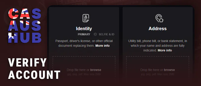 Confirm the identity of account at a high-paying casino