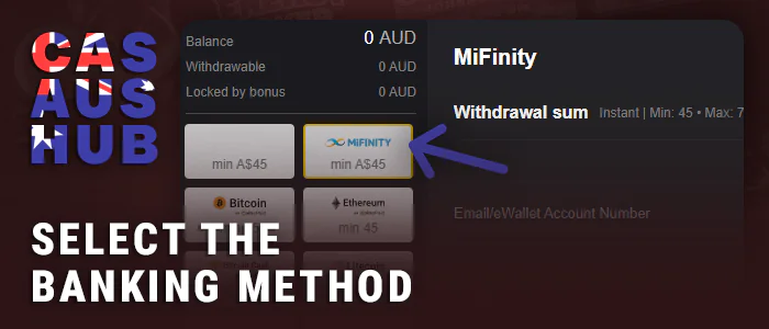 Decide on a withdrawal method at a high paying casino