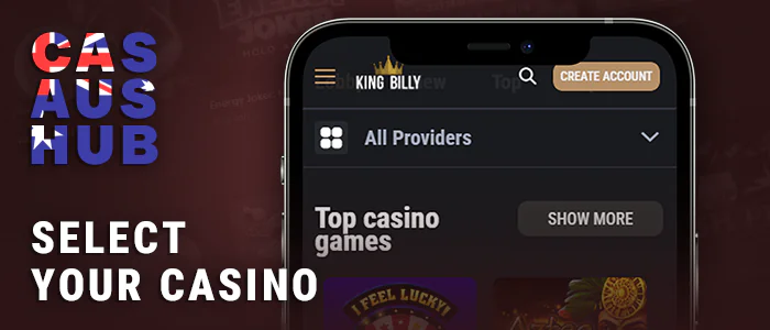 Choose an online iPhone casino at the top