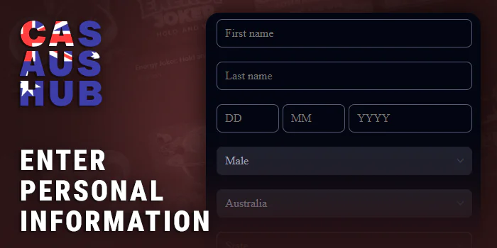 Provide personal information when registering at a legal casino