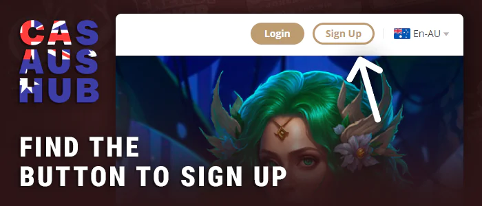 Select the registration button in the Neteller online casinos menu