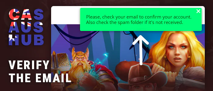 Open email and confirm register for casino with neteller