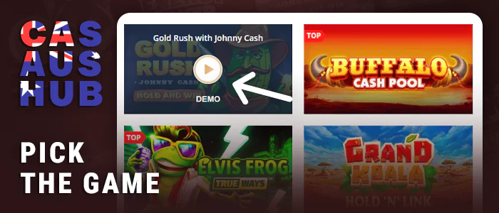Choose a pokie at online AUS casino