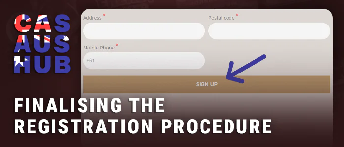 Final signup at the new online casino