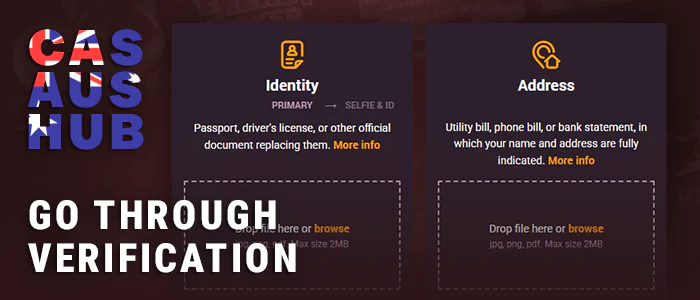 Confirm your identity at AUS Pay by Phone casino