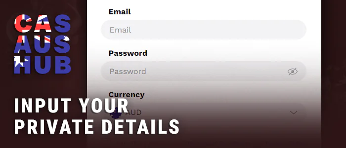 Fill out the information in paypal online casinos registration form