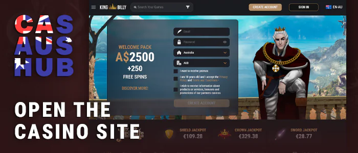 Open the online PaySafe casino site