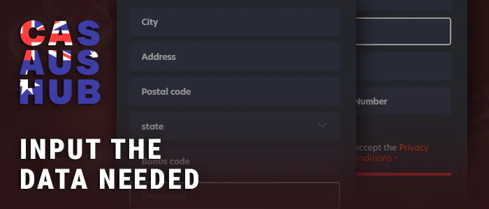 Provide all the necessary information to register at POLi casinos