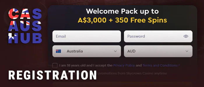 Create an account at a real money casino