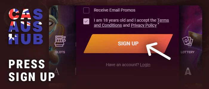 Complete registration at the casino to play roulette