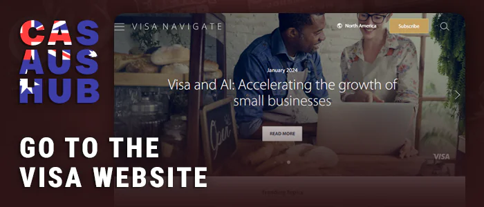 Go to the Visa payment site