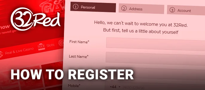 How to register account at 32Red Casino