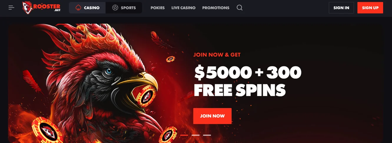 Meet Rooster Bet Casino for real money playing