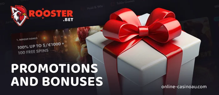 Get bonuses at Rooster Bet Casino for Australian gamblers
