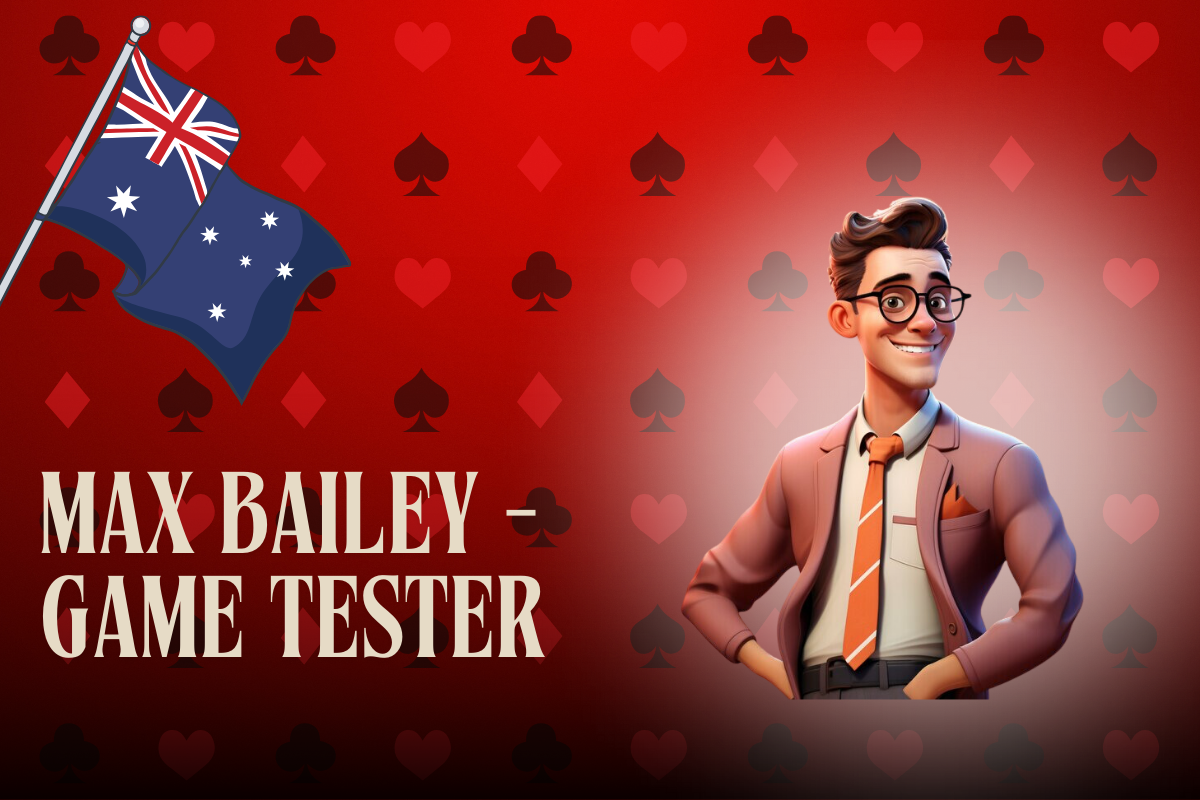 Max Bailey on red card background