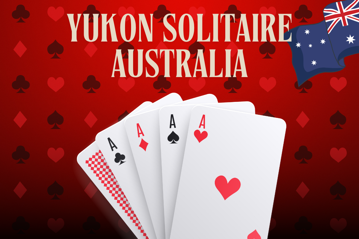 white cards and Australian flag on red card background