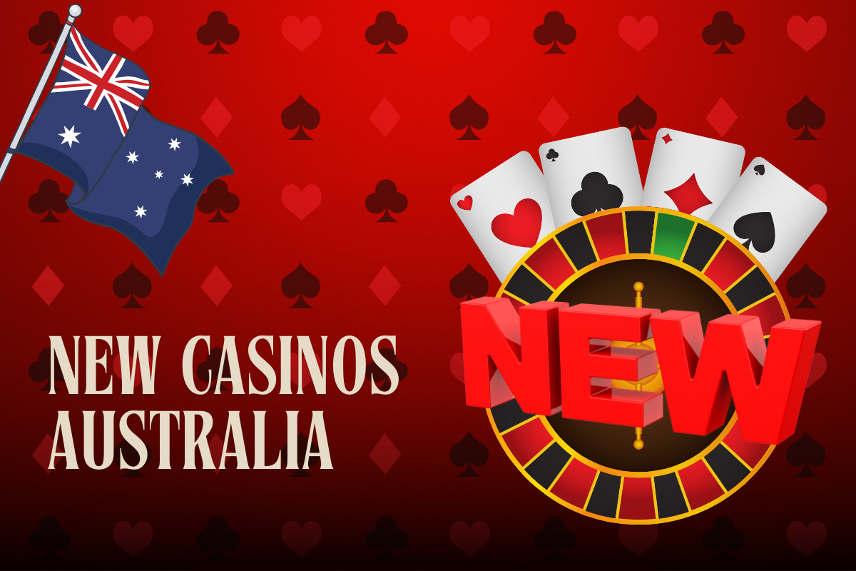 roulette with cards and australian flag on red card background