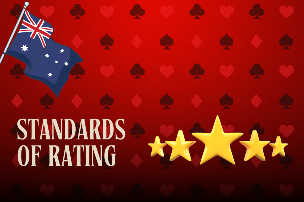 gold stars and australian flag on red card background