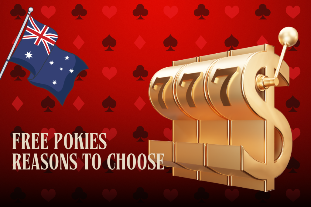 gold slot 777 and australian flag on red background