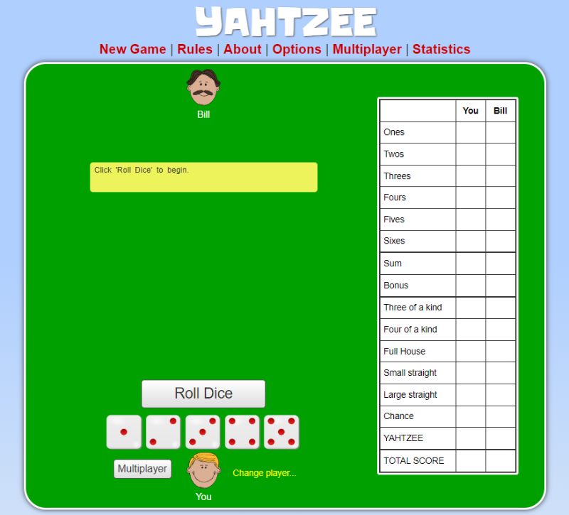 Yahtzee Game