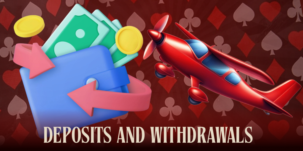 Deposit and withdrawal options available in Avaitor game in India