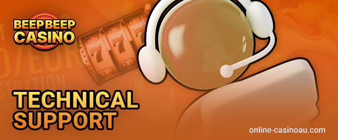 Methods for contacting Beep Beep Casino support team