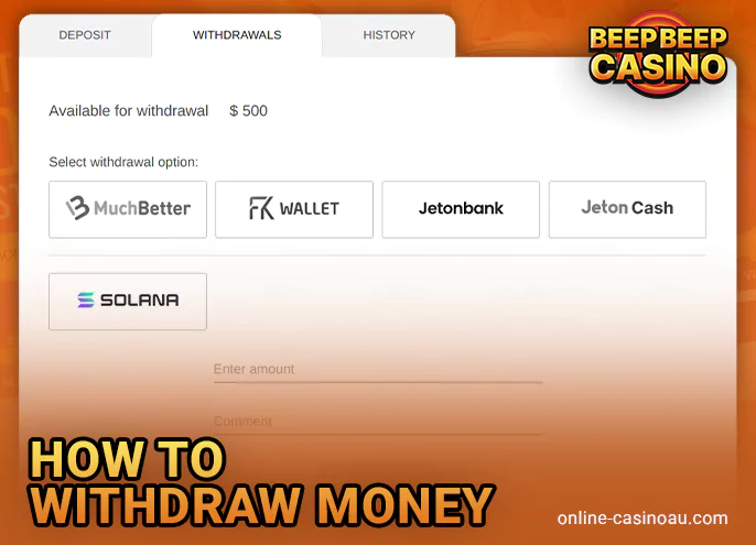 Beep Beep Casino Withdrawal Instructions