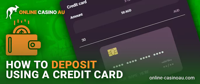Deposit to personal casino account via Credit Card