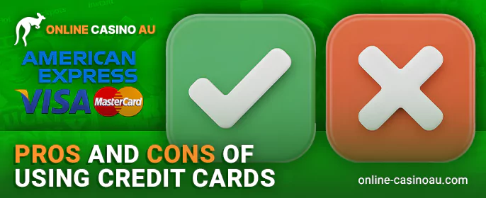 Advantages and disadvantages of Credit Card payments for online casinos