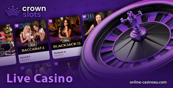 Play Live Casino at CrownSlots Casino