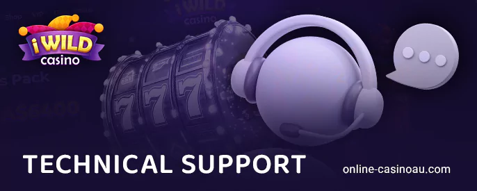 Contact iWild Casino's support team for assistance