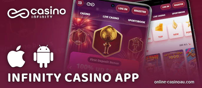 Infinity Casino app for playing on phones