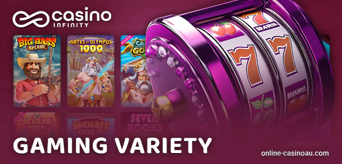 Variety of casino games at Infinity Casino