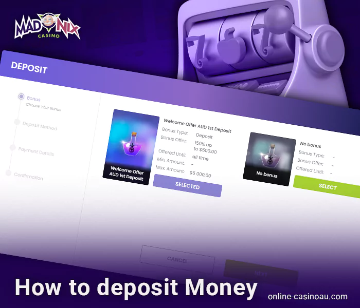 Madnix Casino Australia deposit guide
