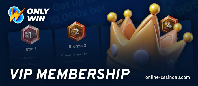 VIP program for players Onlywin casino