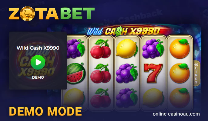 Play in demo mode at Zotabet Casino