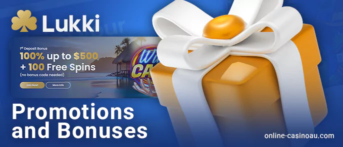 Bonuses for players from Australia at Lukki Casino