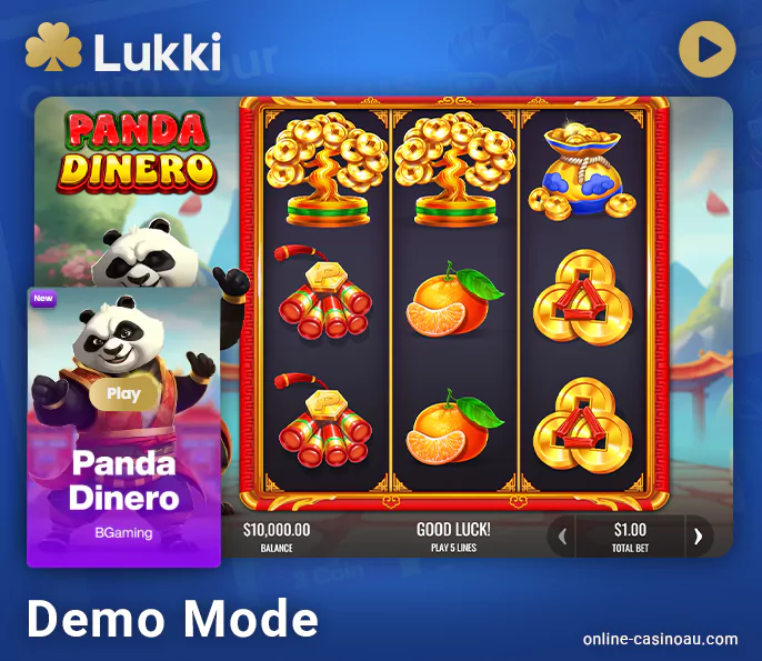 Demo pokies for Lukki Casino players