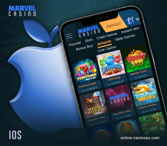 Instructions for the ios app Marvel Casino