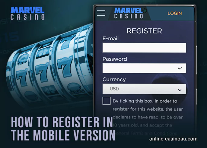 Sign up for an account on the Marvel Casino app