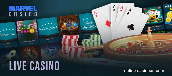 Play live games at Marvel Casino