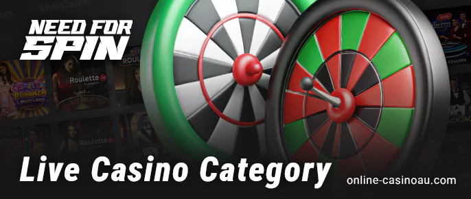 Live games for Australian users of Need For Spin Casino