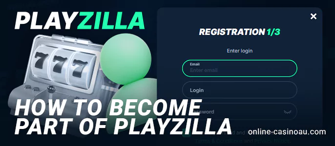 Creating an account for Australian residents at Playzilla Casino